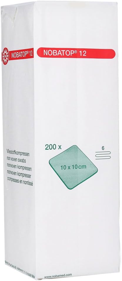 200 Stk Vlieskompressen 6-lagig NOBATOP 12 von Nobamed 10 cm x 20 cm - 856020