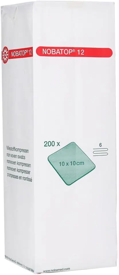 200 Stk Vlieskompressen 6-lagig NOBATOP 12 von Nobamed 10 cm x 20 cm - 856020