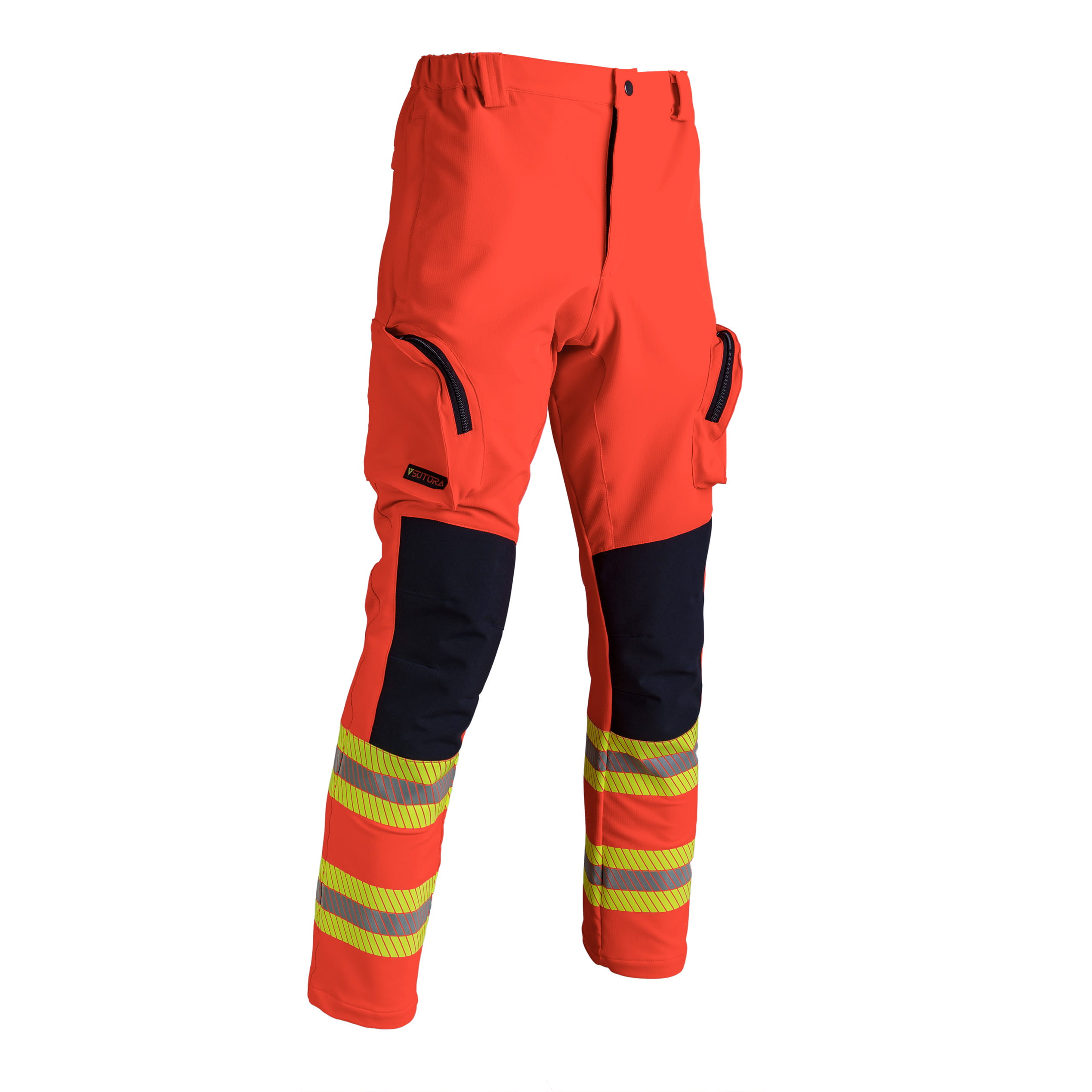Mbs Vortex SUTURA® HighEnd Einsatzhose - Modell VORTEX tagesleuchtrot FIRECUT ...