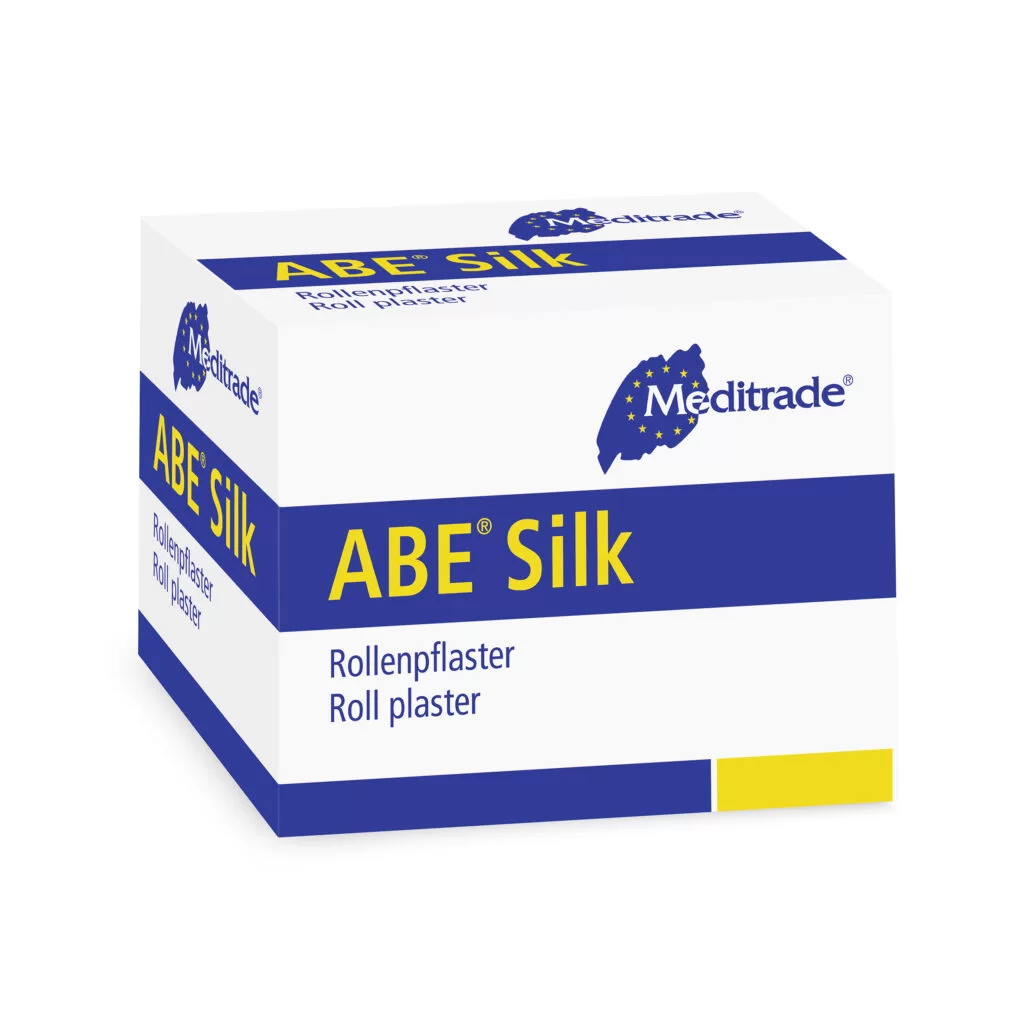 ABE silk Rollenpflaster ohne Schutzring 1 VE = 24 Stk 2,5cm x 9,14m