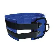 Blauer FarTec Responder Pelvic Binder in Universalgröße, ein medizinischer Beckengurt mit schwarzen Befestigungsriemen und Schnallen zur Stabilisierung des Beckens bei Verletzungen.