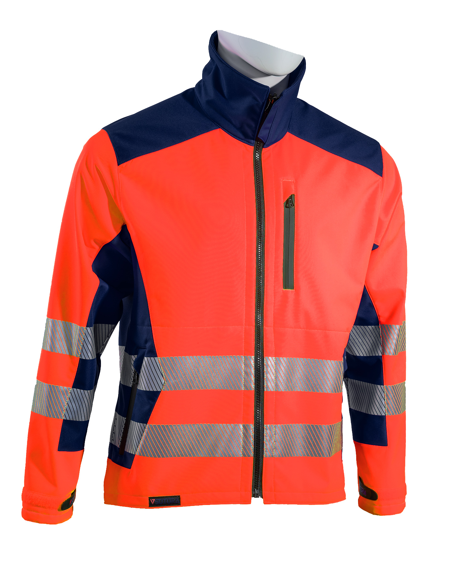 SUTURA® Softshelljacke VIPER tagesleuchtrot/marine Kl. 2 SUTURA® Softshelljacke VIPER tagesleuchtrot/marine Kl. 2