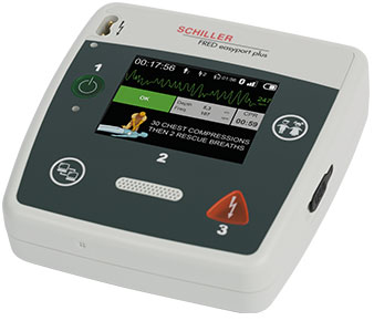 Schiller FRED easyport plus FIRST AED Halbautomat mit EKG