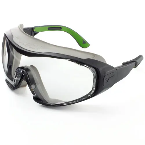 Univet Vollschutzbrille klar Gunmetal/Grün