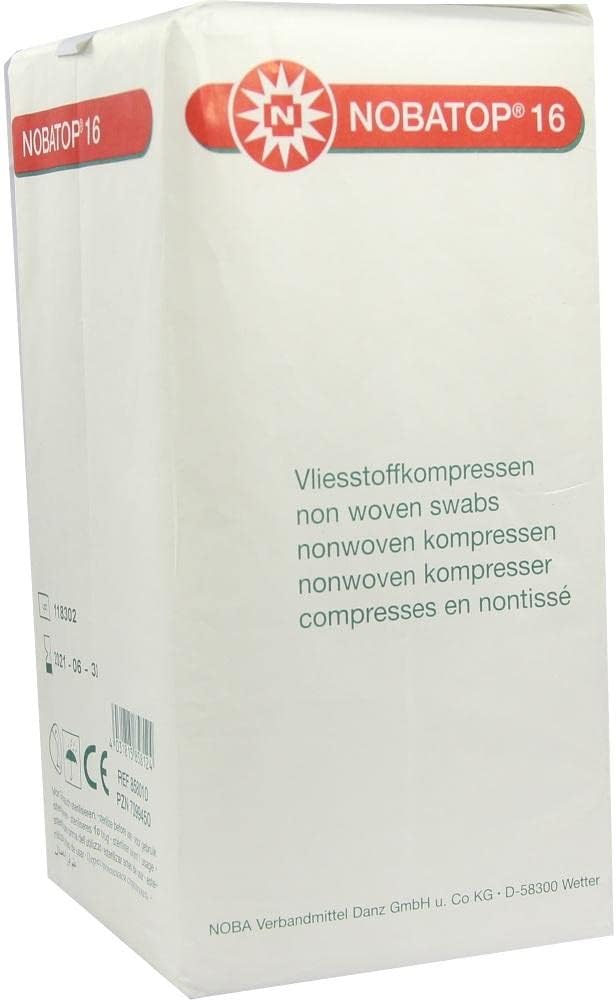 100 Stk Vlieskompressen 8-lagig NOBATOP 16 von Nobamed 5 cm x 5 cm - 858005