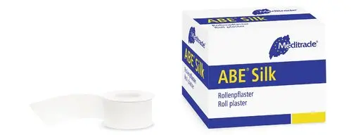 1 Rolle ABE Silk Rollenpflaster aus Kunstseide 2,5 cm x 9,14 m - 9541