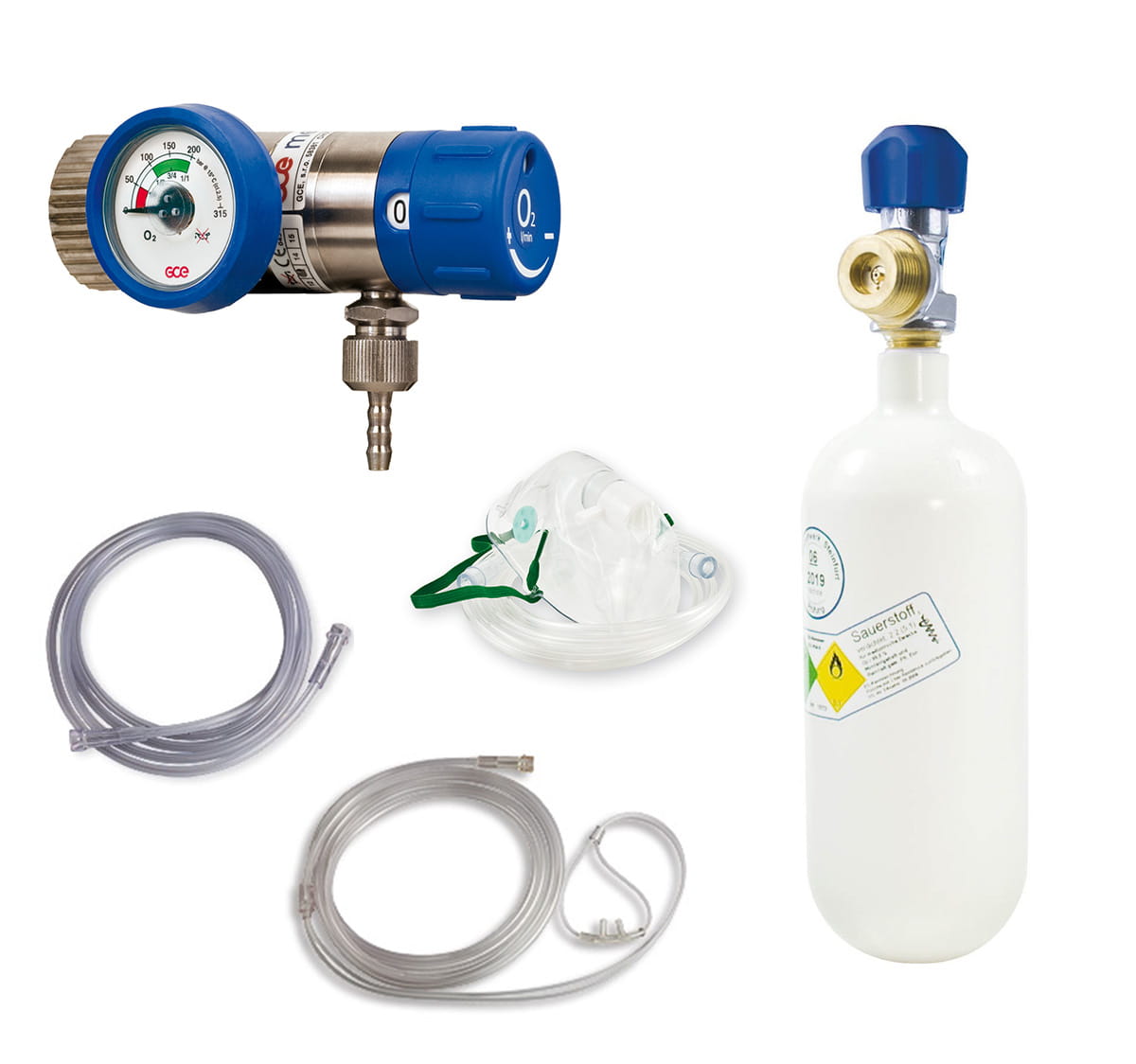 1,8-Liter Sauerstoffflasche - Flasche aus Aluminium mit medizinischem  Sauerstoff Druck: 200 bar von Team Impuls