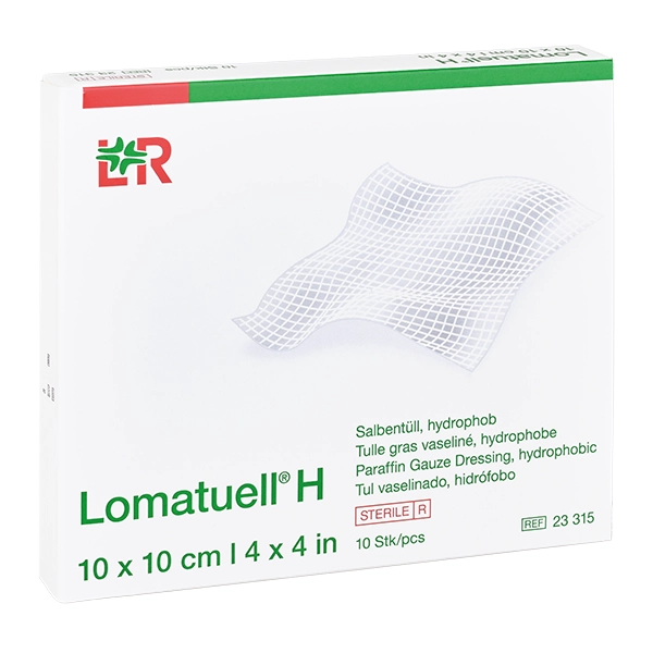 Lomatuell H, steril, 5 x 5 cm, Pack = 10 Stk.