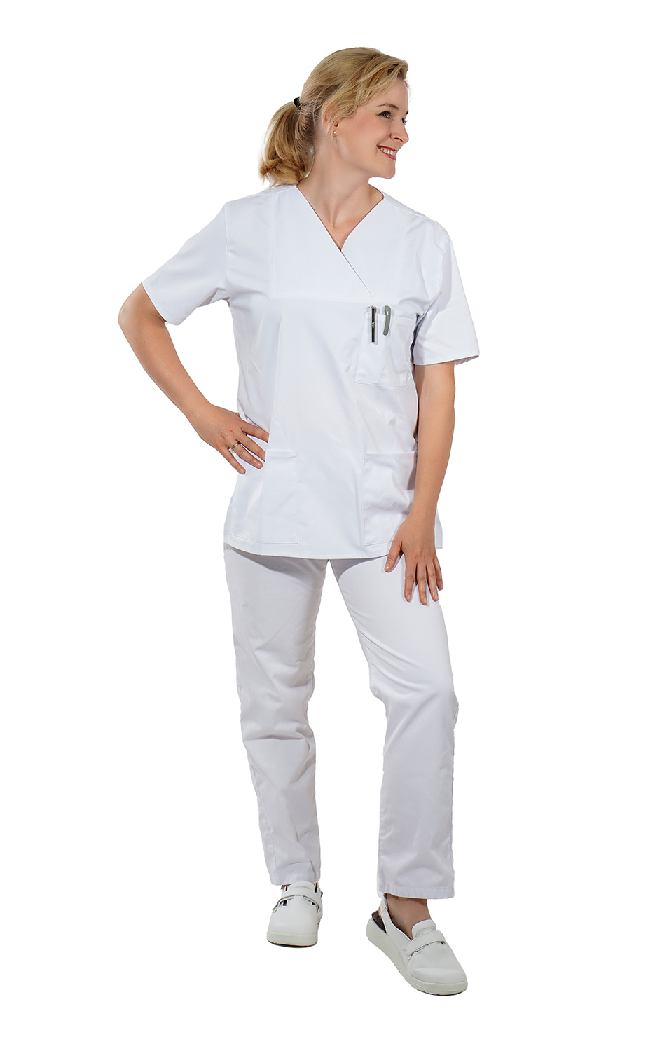 SUTURA Pflege, OP und Klinik Kasack weiß unisex