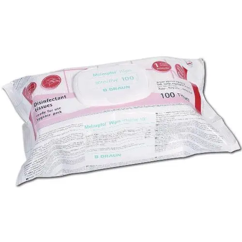 Meliseptol Wipes Sensitive, Flowpack 100, Tuchgröße: 18 x 20 cm, 100 Tücher