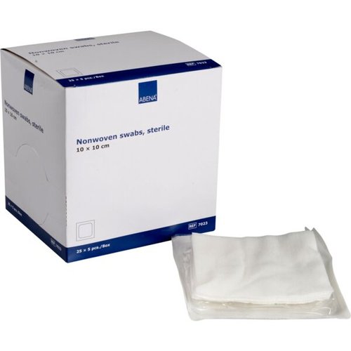 125 Stk Vlieskompressen steril 4-lagig 10 cm x 10 cm weiss von ABENA - 7023