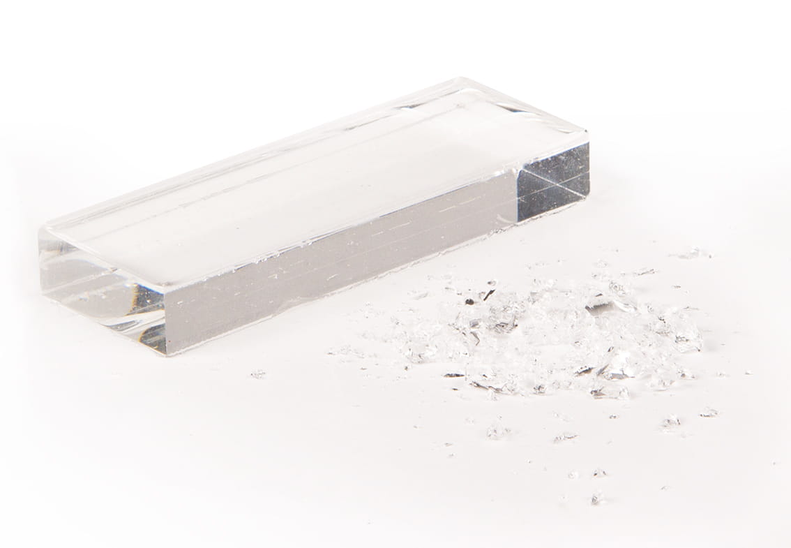 Kunstglas zur Splittersimulation Kunstglas zur Splittersimulation