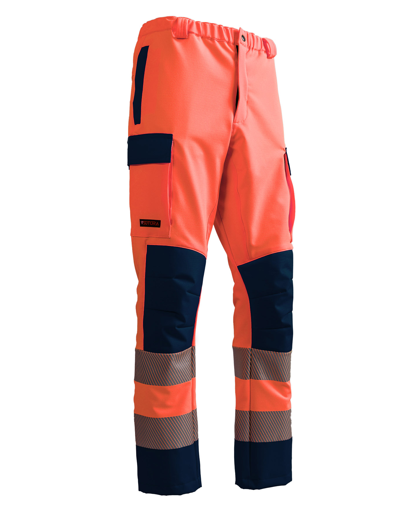 SUTURA® Einsatzhose - Modell OMEGA II tagesleuchtrot/marine