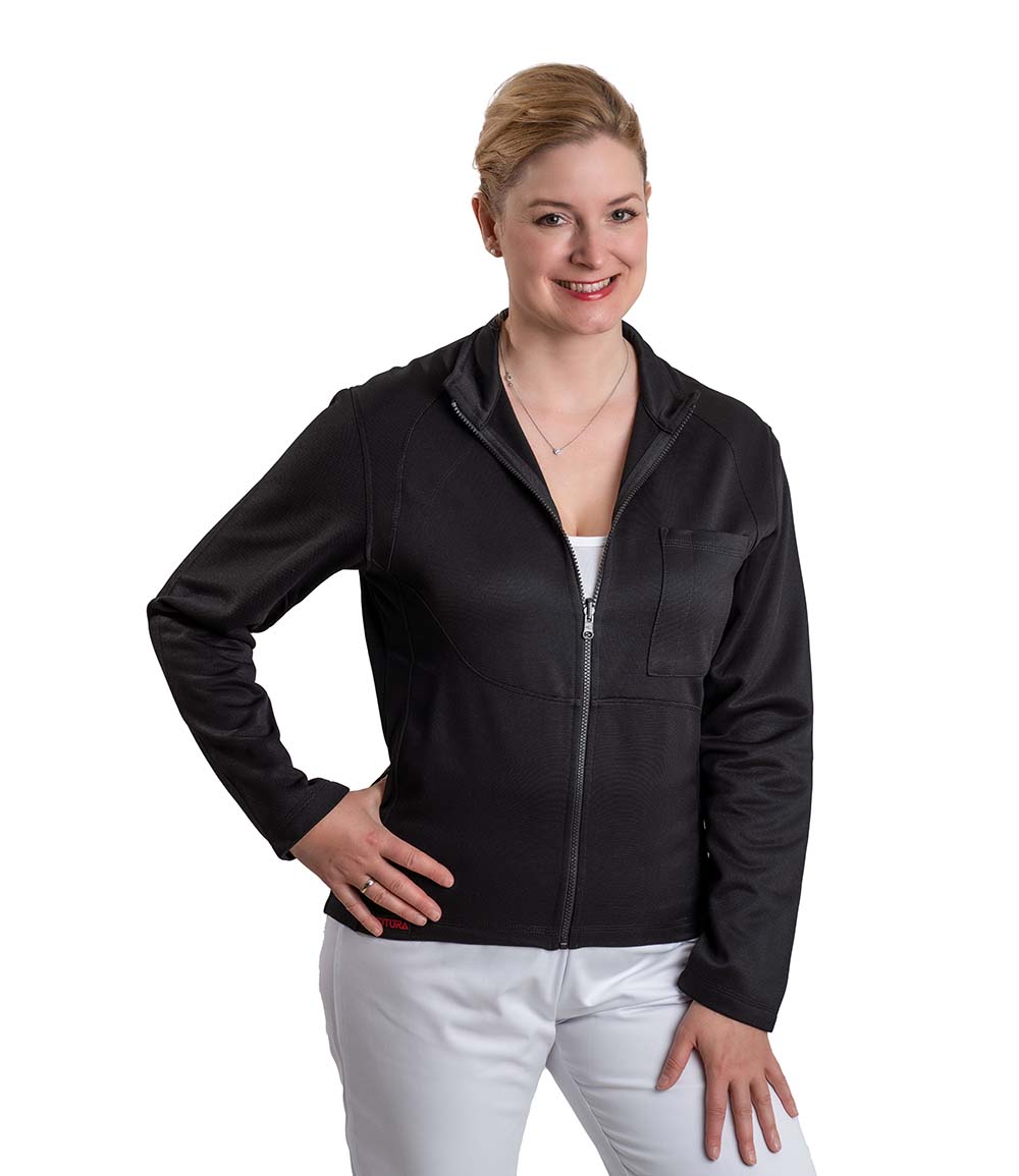 SUTURA Sweat-Jacke - einzipbares Futter - schwarz
