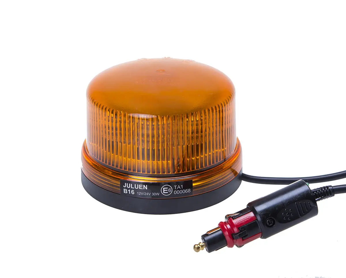 250km/h Magnet + Saugfuß LED Rundumleuchte Gelb 8 Blitzmuster