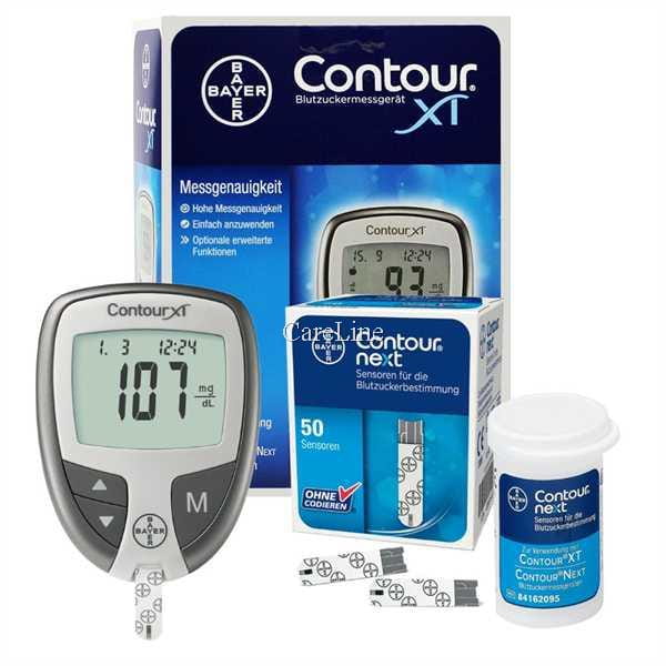 Blutzuckermessgerät ASCENSIA Contour XT mg/dl Tagebuch | MBS