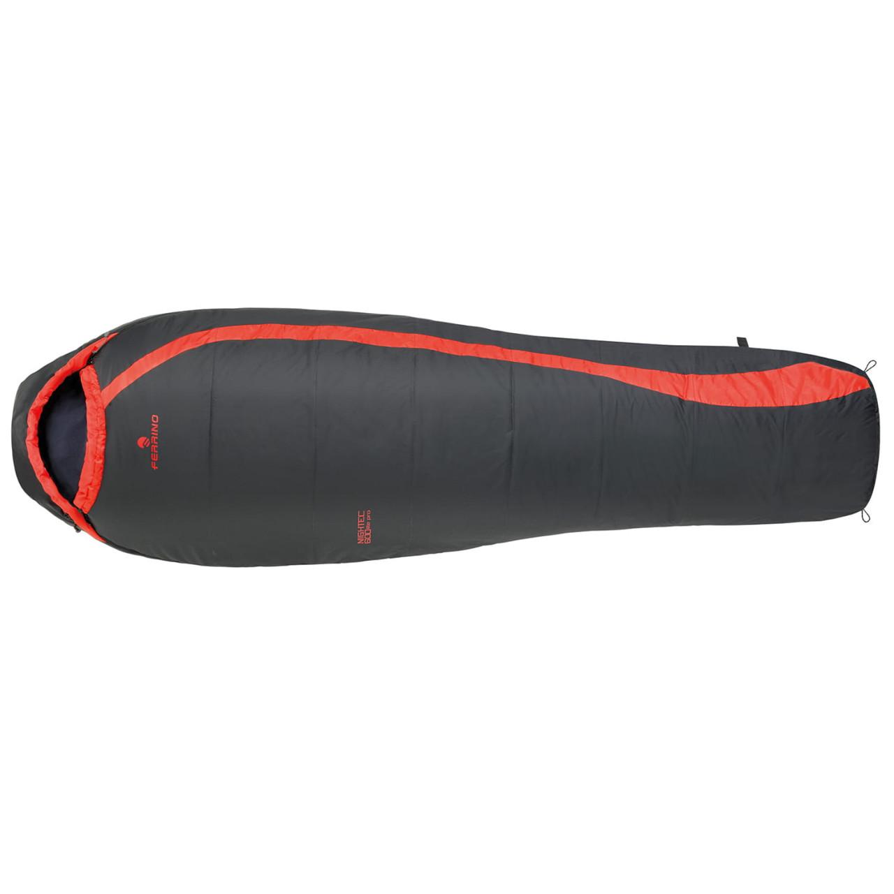Sac De Couchage Ferrino Nightec 600 Lite Pro M – Confort 5°F, Synthétique, Forme Momie Rouge